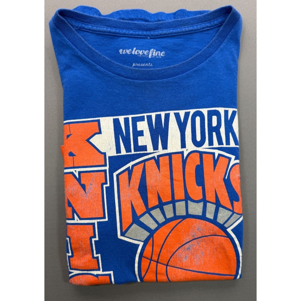 NBA New York Knicks Hardwood Classics Long Sleeve Shirt Blue | Men's XL - Picture 4 of 12